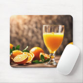Orangensaft und Orangen Mousepad (Mit Mouse)