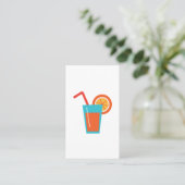 Orangensaft Visitenkarte (Stehend Vorderseite)