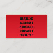 Orangensaft Visitenkarte (Rückseite)