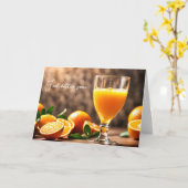 Orangensaft wird gut karte (Gelbe Blume)
