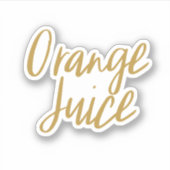 Orangensaftaufkleber Aufkleber (Vorderseite)