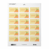 Orangensaftbox Adressaufkleber (Vorne)