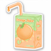 Orangensaftbox Aufkleber (Vorderseite)