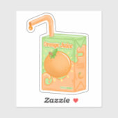 Orangensaftbox Aufkleber (Blatt)