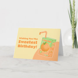 Orangensaftbox Geburtstag Karte