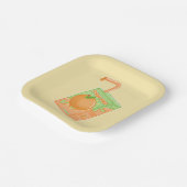 Orangensaftbox Gelb Pappteller (Gewinkelt)