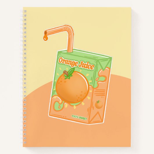 Orangensaftbox Notizblock (Vorderseite)