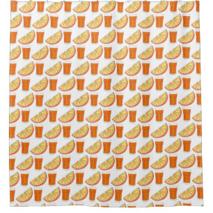 OrangensaftCitrus Fruit Slice, frisch gepresst Duschvorhang