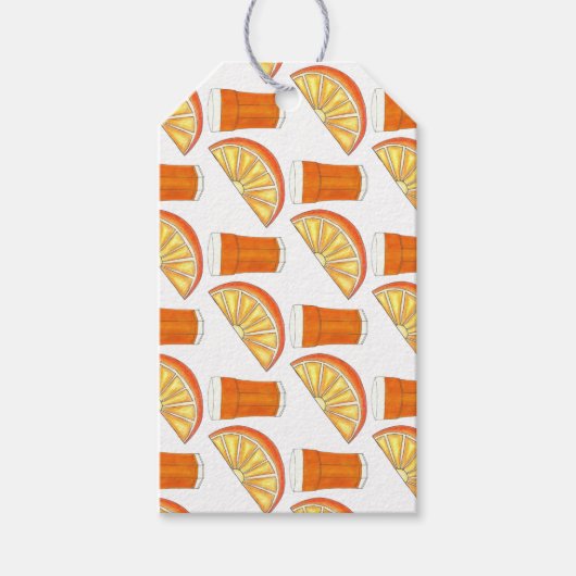 OrangensaftCitrus Fruit Slice, frisch gepresst Geschenkanhänger (Vorderseite)