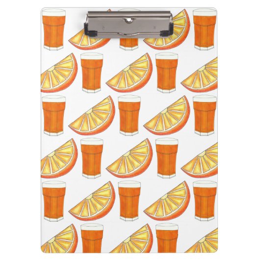 OrangensaftCitrus Fruit Slice, frisch gepresst Klemmbrett (Vorderseite)