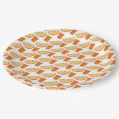 OrangensaftCitrus Fruit Slice, frisch gepresst Pappteller (Schrägansicht)