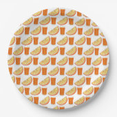 OrangensaftCitrus Fruit Slice, frisch gepresst Pappteller (Vorderseite)
