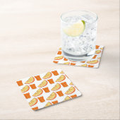 OrangensaftCitrus Fruit Slice, frisch gepresst Rechteckiger Pappuntersetzer (Vor Ort)