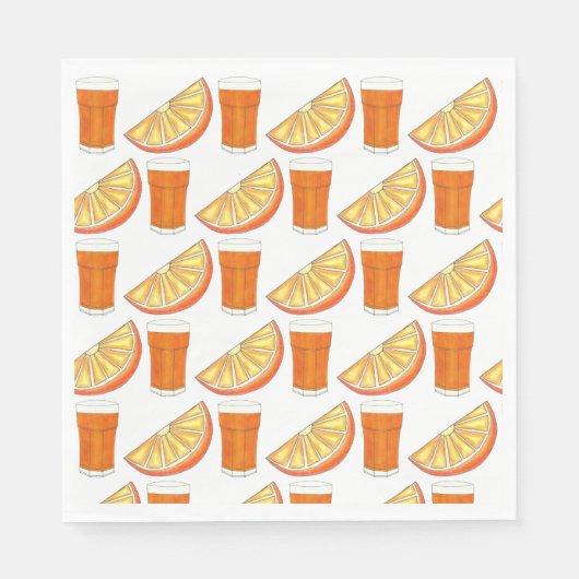 OrangensaftCitrus Fruit Slice, frisch gepresst Serviette (Vorderseite)