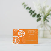 Orangensaftkarte für Sommerzeit - Blume Visitenkarte (Stehend Vorderseite)