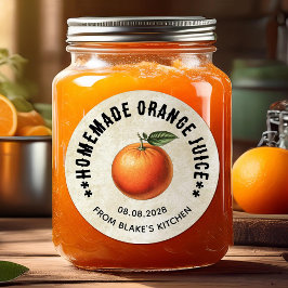 Orangensaftkonserven - Etiketten im Vintagen Stil Runder Aufkleber