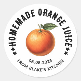 Orangensaftkonserven Runder Aufkleber