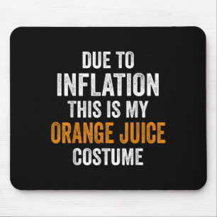 Orangensaftkostüm Halloween aufgrund der Inflation Mousepad