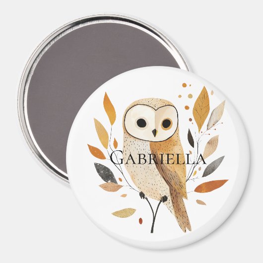 Orangenschale mit Blätter Magnet (Vorderseite/Rückseite)