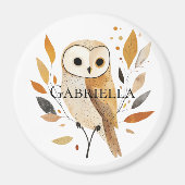 Orangenschale mit Blätter Magnet (Vorne)