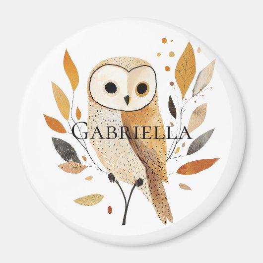 Orangenschale mit Blätter Magnet (Vorne)