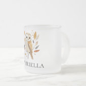 Orangenschale mit Blätter Mattglastasse (VorderseiteRechts)