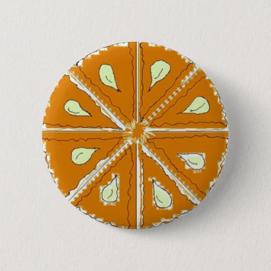 Orangenscheibe Button (Vorderseite)