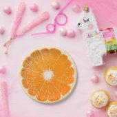 Orangenscheibe Pappteller (Party)