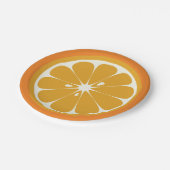 Orangenscheibe Pappteller (Schrägansicht)
