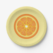 Orangenscheibe Pappteller (Vorderseite)