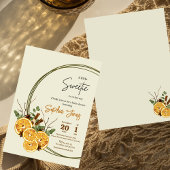 Orangenscheiben getrocknete Zitrusfrüchtedusche Einladung