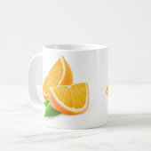 Orangenscheiben Kaffeetasse (Vorderseite Links)