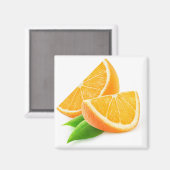 Orangenscheiben Magnet (Vorderseite/Rückseite)