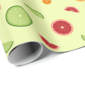 Orangenscheiben-Nahtloses Muster Geschenkpapier (Rolleneckpunkt)
