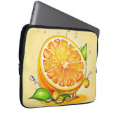 Orangenscheiben-Splash Laptopschutzhülle (Vorne Rechts)