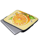 Orangenscheiben-Splash Laptopschutzhülle (Vorne Knopf)