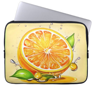 Orangenscheiben-Splash Laptopschutzhülle