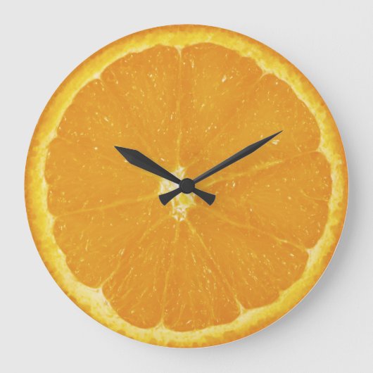 Orangenscheiben-Wanduhr Große Wanduhr (Vorderseite)