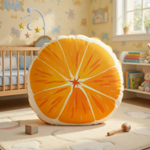 Orangenscheiben-Wurfkissen Rundes Kissen