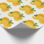Orangenscheiben, Zitrusfrüchte Geschenkpapier (Ecke)