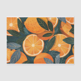 Orangenscheiben Zitrusfrüchte-Illustration Dekoupa Seidenpapier