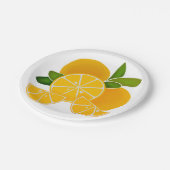 Orangenscheiben, Zitrusfrüchte Pappteller (Schrägansicht)