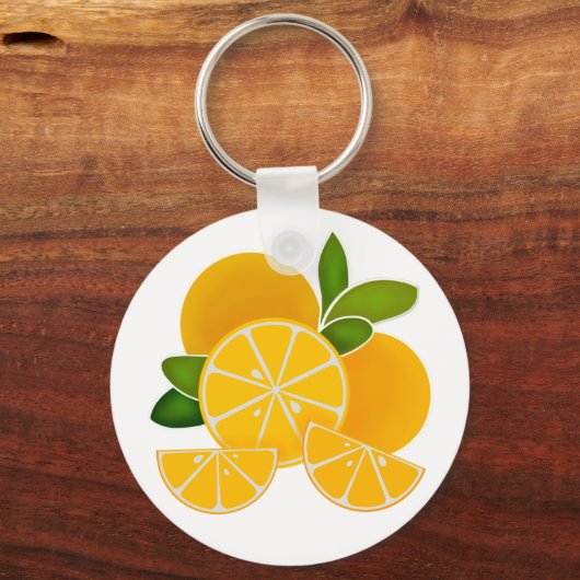 Orangenscheiben, Zitrusfrüchte Schlüsselanhänger (Vorderseite)