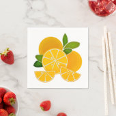 Orangenscheiben, Zitrusfrüchte Serviette (Beispiel)