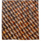 Orangenschindeln Duschvorhang (Vorderseite)