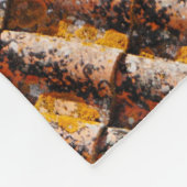 Orangenschindeln Fleecedecke (Ecke)