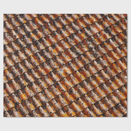 Orangenschindeln Geschenkpapier (Flach)