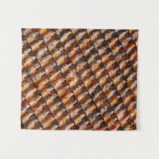 Orangenschindeln Wandteppich (Vorderseite (Horizontal))