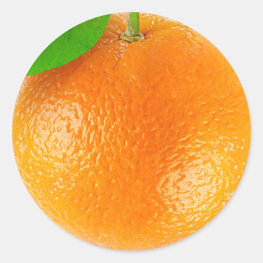 Orangenschluss Runder Aufkleber (Vorderseite)