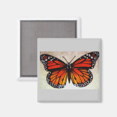 Orangenschmetterling Magnet (Vorderseite/Rückseite)